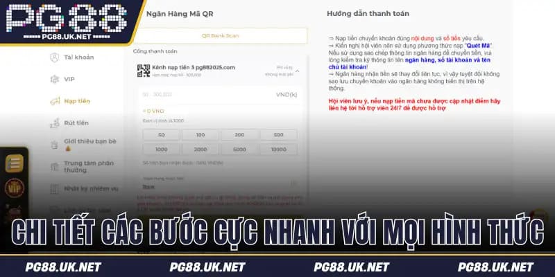 Chi tiết các bước cực nhanh với mọi hình thức