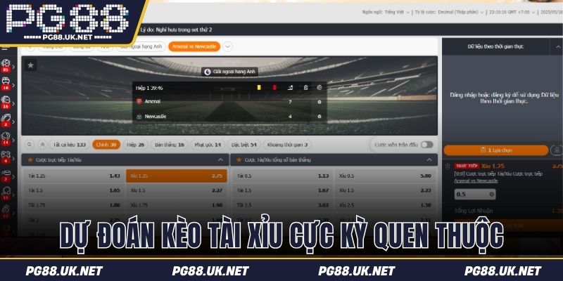 Dự đoán kèo Tài Xỉu cực kỳ quen thuộc