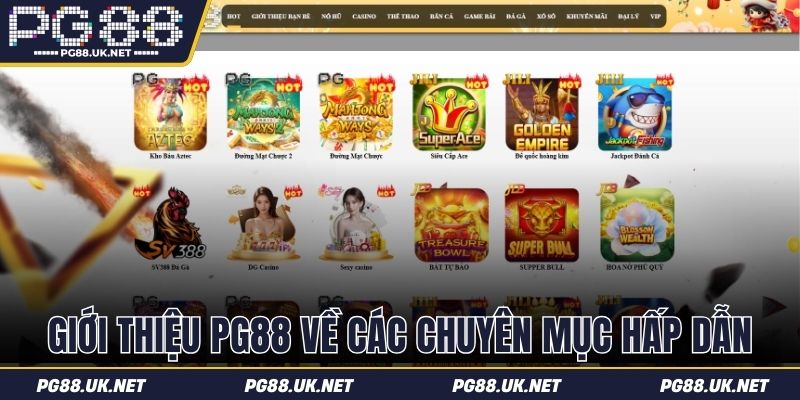 Giới thiệu PG88 về các chuyên mục hấp dẫn