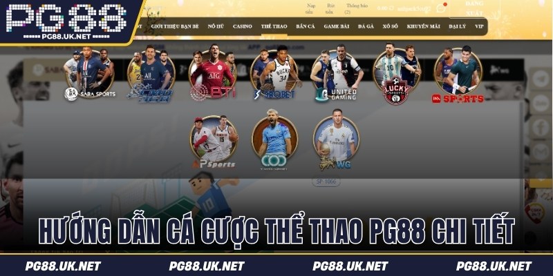 Hướng dẫn cá cược thể thao PG88