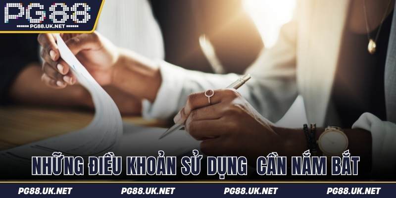 Những điều khoản sử dụng tại PG88 cần nắm bắt