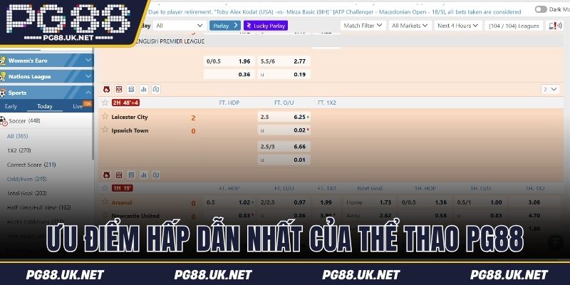 Ưu điểm hấp dẫn nhất của thể thao PG88